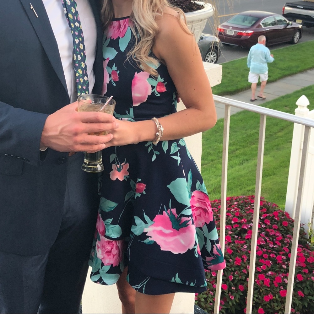 Floral halter dress